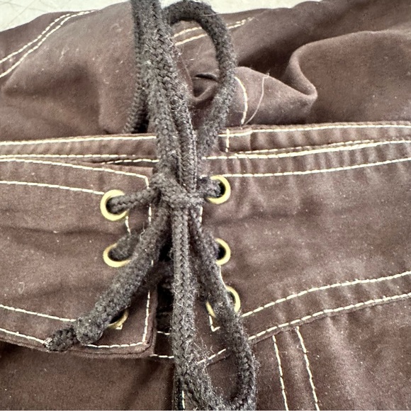 Turquoise and Navy Tie Front Lightweight Sporty Shorts L - Picture 4 of 5